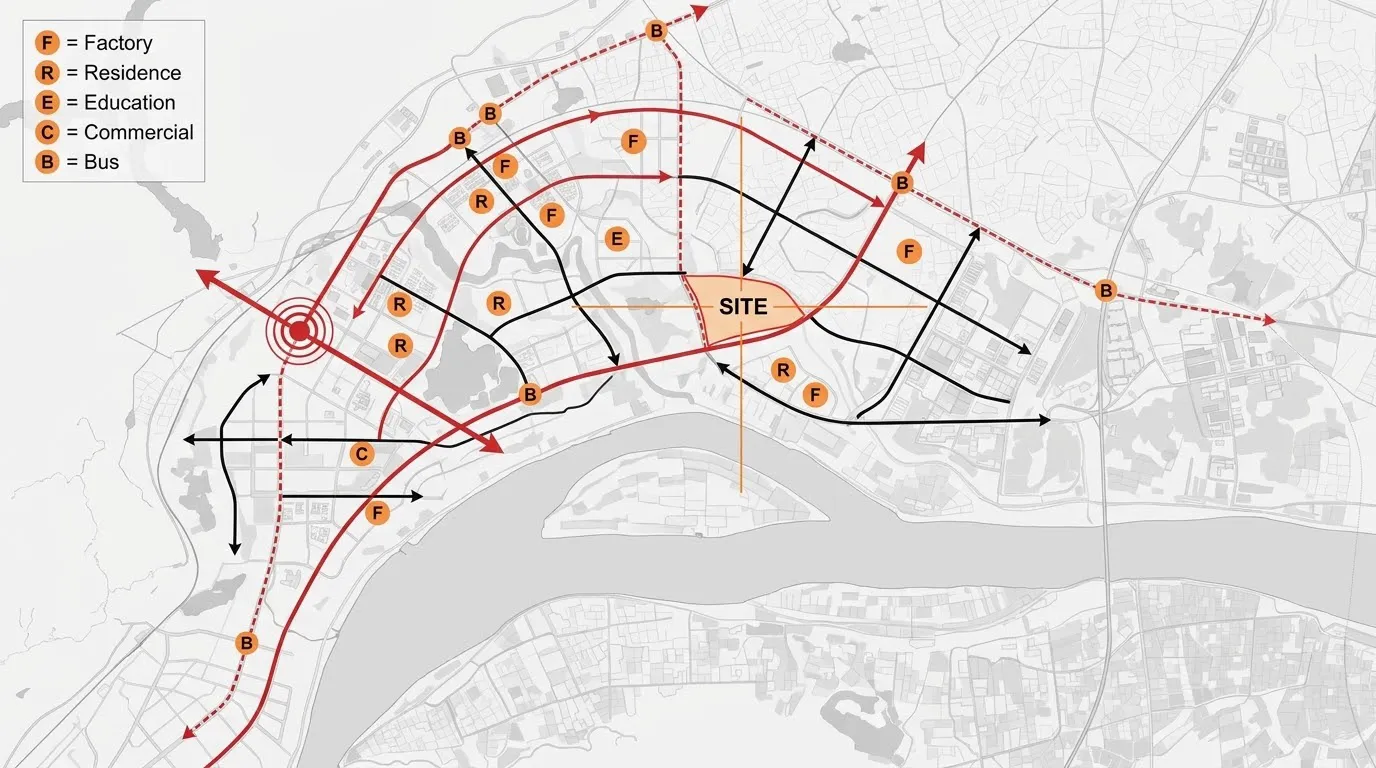 Satellite · Architecture Competition · Analysis Diagram · Site Analysis